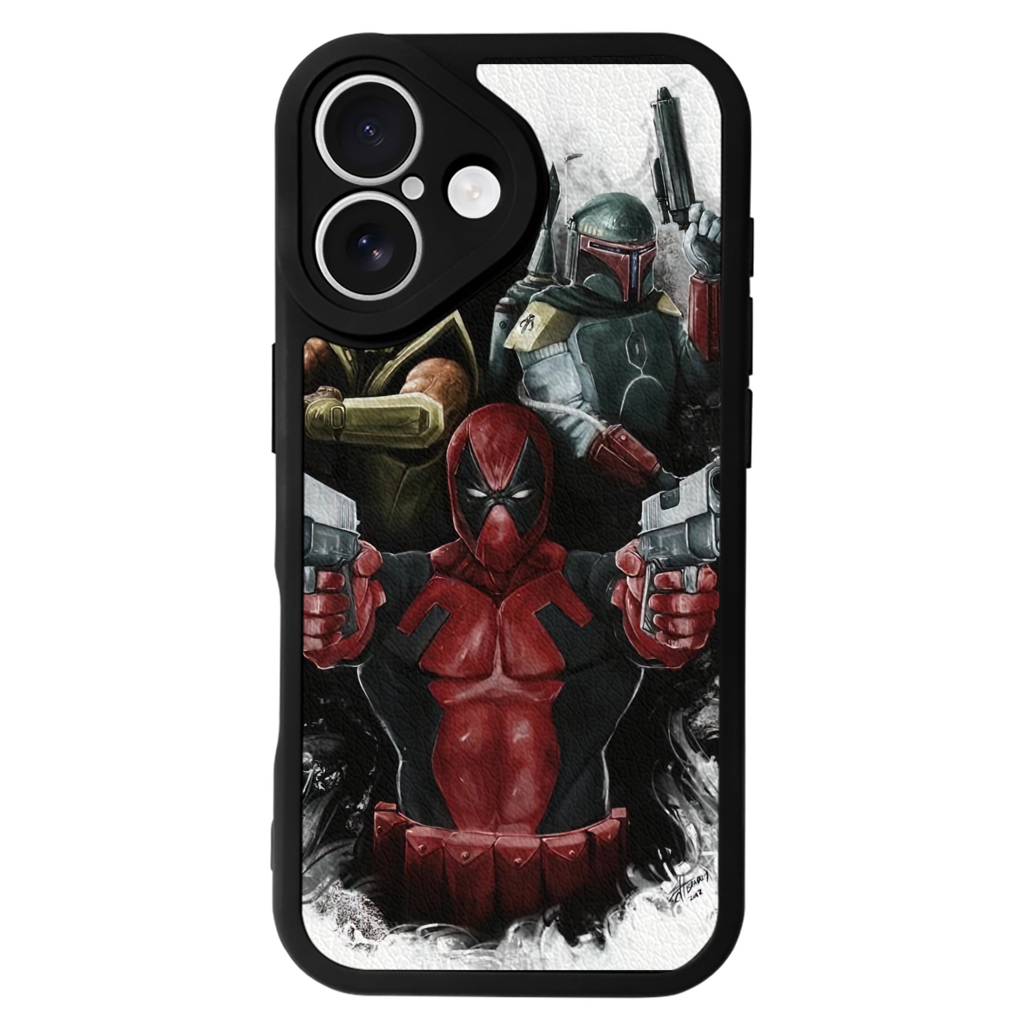 （画像用） Deadpool デッドプール 【iPhone 16シリーズ対応】シリコンスマホケース（レザー調） 材質：シリコン